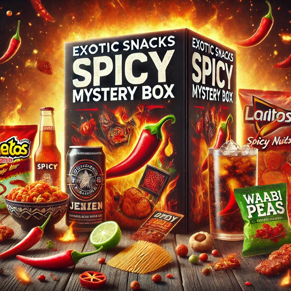 Exotic Snacks Mystery Box Spicy Edition - 5 Hot Snacks And 1 Drink